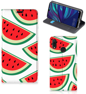 B2Ctelecom Huawei Y7 hoesje Y7 Pro (2019) Flip Style Cover Watermelons