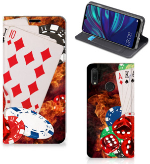 B2Ctelecom Huawei Y7 hoesje Y7 Pro (2019) Hippe Standcase Casino