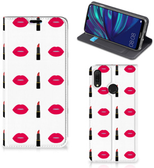 B2Ctelecom Huawei Y7 hoesje Y7 Pro (2019) Hoesje met Magneet Lipstick Kiss