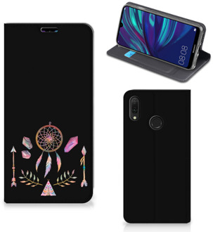 B2Ctelecom Huawei Y7 hoesje Y7 Pro (2019) Magnet Case Boho Dreamcatcher