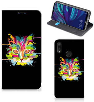 B2Ctelecom Huawei Y7 hoesje Y7 Pro (2019) Magnet Case Cat Color