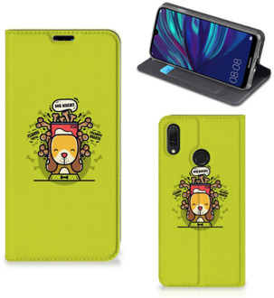 B2Ctelecom Huawei Y7 hoesje Y7 Pro (2019) Magnet Case Doggy Biscuit