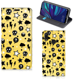 B2Ctelecom Huawei Y7 hoesje Y7 Pro (2019) Mobiel BookCase Punk Yellow