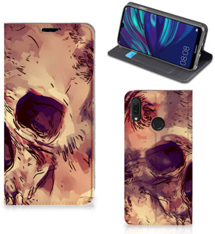 B2Ctelecom Huawei Y7 hoesje Y7 Pro (2019) Mobiel BookCase Skullhead