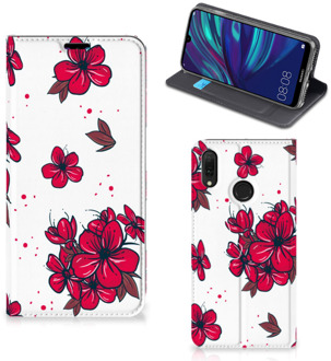 B2Ctelecom Huawei Y7 hoesje Y7 Pro (2019) Smart Cover Blossom Rood