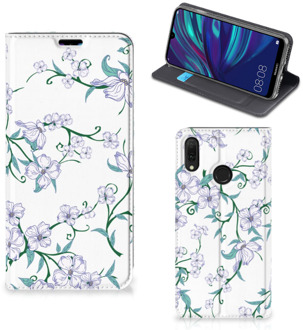 B2Ctelecom Huawei Y7 hoesje Y7 Pro (2019) Smart Cover Blossom White