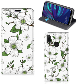 B2Ctelecom Huawei Y7 hoesje Y7 Pro (2019) Smart Cover Dogwood Flowers