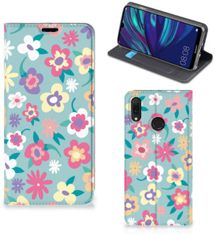 B2Ctelecom Huawei Y7 hoesje Y7 Pro (2019) Smart Cover Flower Power