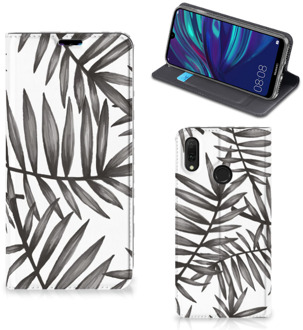 B2Ctelecom Huawei Y7 hoesje Y7 Pro (2019) Smart Cover Leaves Grey