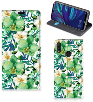 B2Ctelecom Huawei Y7 hoesje Y7 Pro (2019) Smart Cover Orchidee Groen