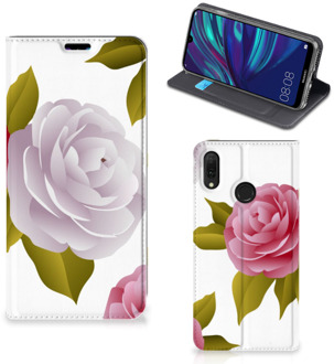 B2Ctelecom Huawei Y7 hoesje Y7 Pro (2019) Smart Cover Roses