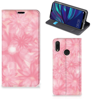 B2Ctelecom Huawei Y7 hoesje Y7 Pro (2019) Smart Cover Spring Flowers