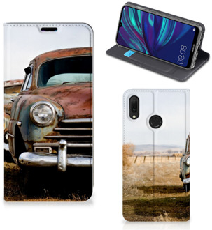 B2Ctelecom Huawei Y7 hoesje Y7 Pro (2019) Stand Case Vintage Auto