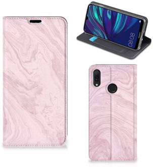 B2Ctelecom Huawei Y7 hoesje Y7 Pro (2019) Standcase Marble Roze