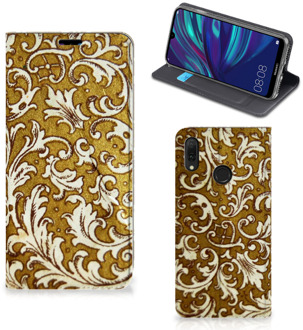 B2Ctelecom Huawei Y7 hoesje Y7 Pro (2019) Telefoon Hoesje Barok Goud