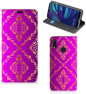 B2Ctelecom Huawei Y7 hoesje Y7 Pro (2019) Telefoon Hoesje Barok Roze