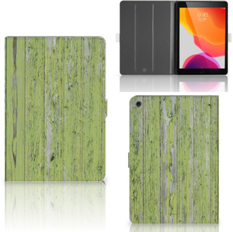 B2Ctelecom iPad 10.2 (2019) | iPad 10.2 (2020) Book Cover Green Wood