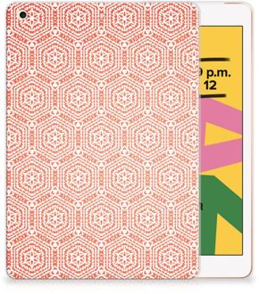 B2Ctelecom iPad 10.2 (2019) | iPad 10.2 (2020) Hippe Hoes Pattern Orange