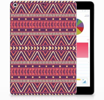 B2Ctelecom iPad 9.7 2018 | 2017 Siliconen Tablethoesje Aztec Purple