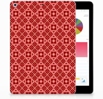 B2Ctelecom iPad 9.7 2018 | 2017 Siliconen Tablethoesje Batik Red