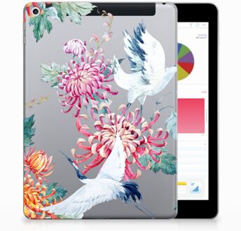 B2Ctelecom iPad 9.7 2018 | 2017 Siliconen Tablethoesje Bird Flowers