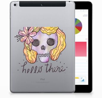 B2Ctelecom iPad 9.7 2018 | 2017 Siliconen Tablethoesje Boho Skull