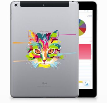 B2Ctelecom iPad 9.7 2018 | 2017 Siliconen Tablethoesje Cat Color