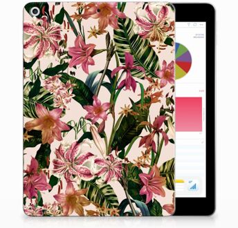 B2Ctelecom iPad 9.7 2018 | 2017 Siliconen Tablethoesje Flowers