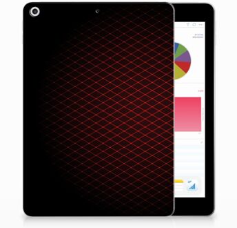 B2Ctelecom iPad 9.7 2018 | 2017 Siliconen Tablethoesje Geruit Rood