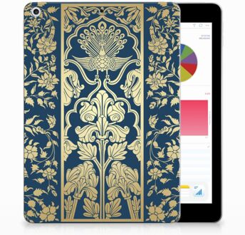 B2Ctelecom iPad 9.7 2018 | 2017 Siliconen Tablethoesje Golden Flowers