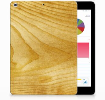 B2Ctelecom iPad 9.7 2018 | 2017 Siliconen Tablethoesje Licht Hout