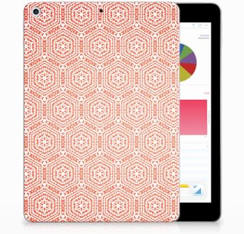 B2Ctelecom iPad 9.7 2018 | 2017 Siliconen Tablethoesje Pattern Orange