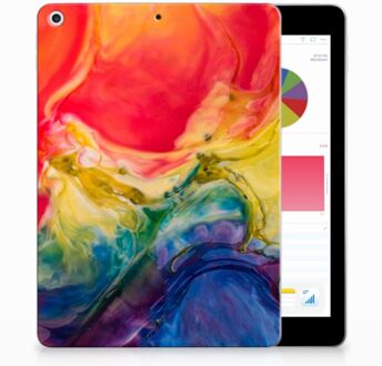 B2Ctelecom iPad 9.7 2018 | 2017 Siliconen Tablethoesje Watercolor Dark