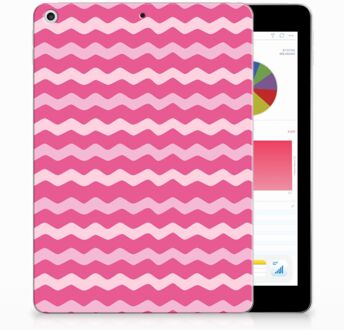 B2Ctelecom iPad 9.7 2018 | 2017 Siliconen Tablethoesje Waves Pink