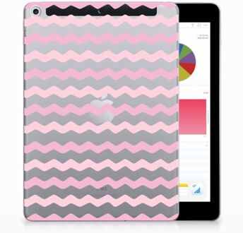 B2Ctelecom iPad 9.7 2018 | 2017 Siliconen Tablethoesje Waves Roze