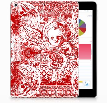 B2Ctelecom iPad 9.7 2018 | 2017 Tablethoesje Design Angel Skull Red