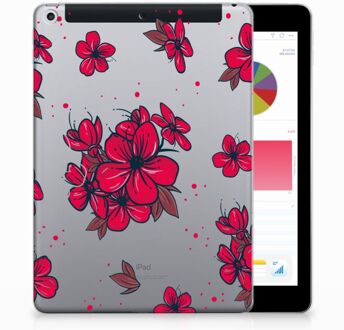 B2Ctelecom iPad 9.7 2018 | 2017 Tablethoesje Design Blossom Red