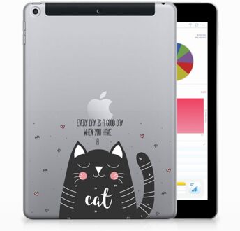 B2Ctelecom iPad 9.7 2018 | 2017 Tablethoesje Design Cat Good Day