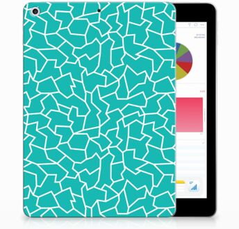 B2Ctelecom iPad 9.7 2018 | 2017 Tablethoesje Design Cracks Blue