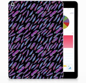 B2Ctelecom iPad 9.7 2018 | 2017 Tablethoesje Design Feathers Color