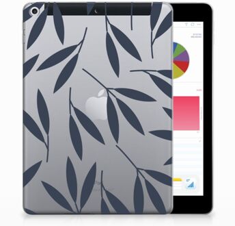 B2Ctelecom iPad 9.7 2018 | 2017 Tablethoesje Design Leaves Blue