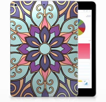 B2Ctelecom iPad 9.7 2018 | 2017 Tablethoesje Design Purple Flower