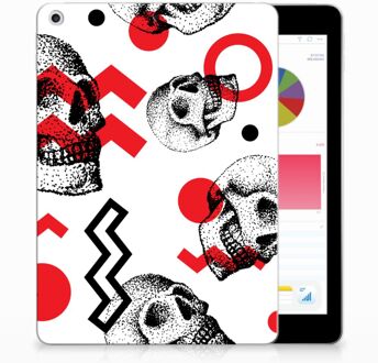 B2Ctelecom iPad 9.7 2018 | 2017 Tablethoesje Design Skull Red