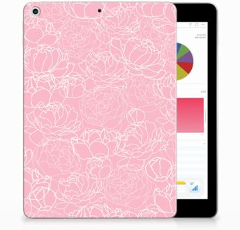 B2Ctelecom iPad 9.7 2018 | 2017 Tablethoesje Design White Flowers