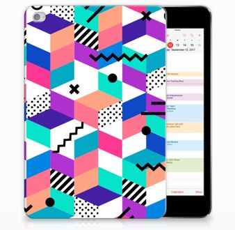 B2Ctelecom iPad Mini 4 Tablethoesje Design Blocks Colorful