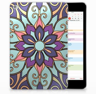 B2Ctelecom iPad Mini 4 Tablethoesje Design Purple Flower