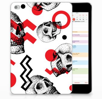 B2Ctelecom iPad Mini 4 Tablethoesje Design Skull Red