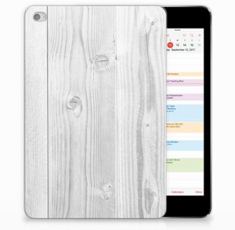 B2Ctelecom iPad Mini 4 Tablethoesje Design White Wood