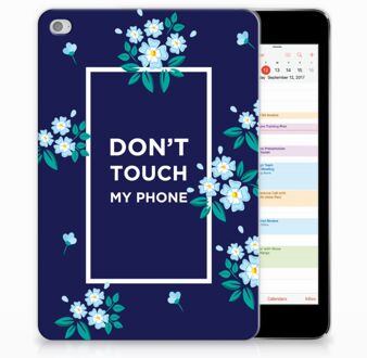 B2Ctelecom iPad Mini 4 Tablethoesje Flowers Blue DTMP