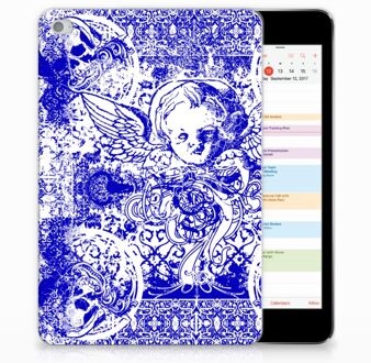 B2Ctelecom iPad Mini 4 Uniek Tablethoesje Angel Skull Blue